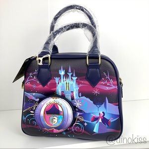LOUNGEFLY x DISNEY Cinderella Castle Crossbody Bag